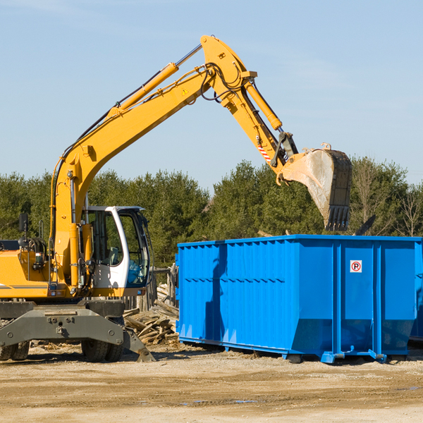 what size residential dumpster rentals are available in Weston WV